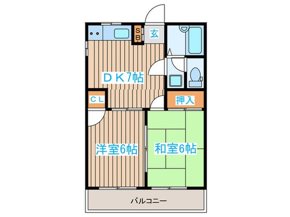 烏山エイトハウスの物件間取画像